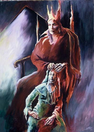königin und Clown